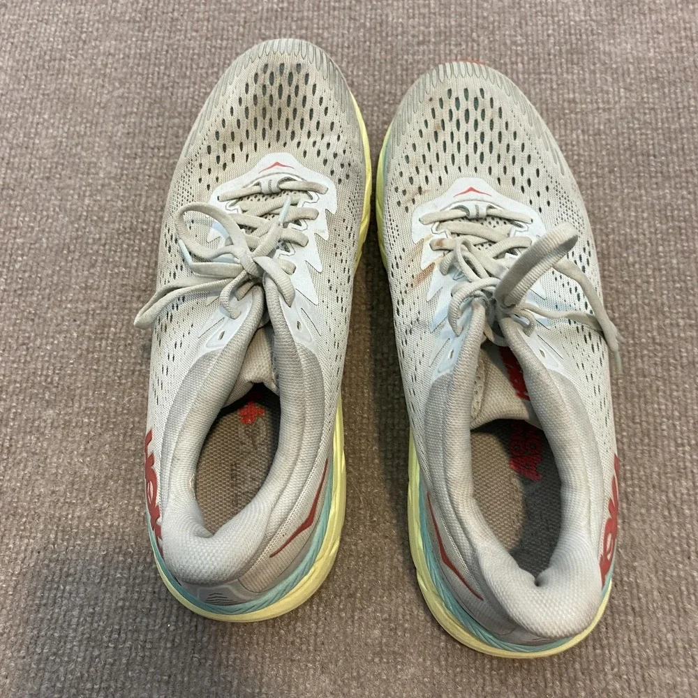 Hoka One One Clifton 7 Running Shoes Womens Size 11 Gray Cushioned 1110509 MMHC‎